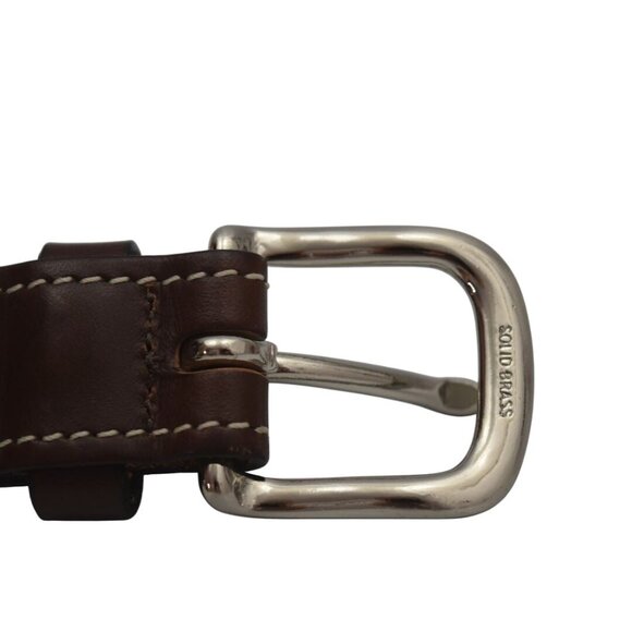 Vineyard Vines Shamrock Silk Canvas Club Belt Boys 26 Solid Brass Buckle - Picture 5 of 7